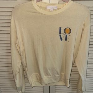 Spiritual Gangster Savasana Sweatshirt Medium Yellow Love